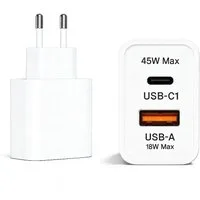 Alpha Electronics 45W USB C Schnell Ladegerät für Samsung Galaxy S25–S10, Tab S9, Buds USB-Ladegerät (3000 mA, Spar-Set, 1-tlg., Huawei Mate 60, Xiaomi 14 Serie, Universalkompatibel, Power Delivery & Quick Charge,Dual-Port Ladegerät)