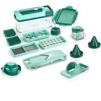 Genius Gemüsehobel Genius - Nicer Dicer Fusion Julietti Set 16-tlg. Gemüseschneider, Edelstahl / Kunststoff
