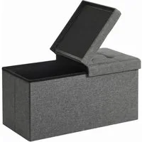 SONGMICS Sitzhocker sitzhocker, Sitzbank mit Stauraum, Sitztruhe mit Klappdeckel