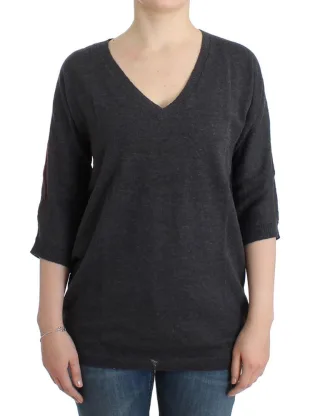 Costume National Pull à manches courtes gris pour femmes