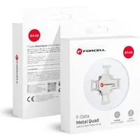 Forcell F-DATA USB-Stick (USB 3.2, Lesegeschwindigkeit 100 MB/s, 4in1 USB-Stick mit USB-A, USB-C, Micro-USB und kompat. mit Lightning)