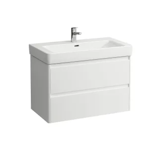 LAUFEN Waschtischunterschrank BASE 2.0 446x821x515 2 Schubl m. Griffmulde f.WT H813965 weiß matt, H4 H4113021082601