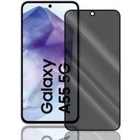 Numerva Schutzfolie Panzer Folie Echt Glas Folie für Samsung Galaxy A55, (1x Schutzfolie 2x Reinigungstücher), Anti Spy Schutzfolie Blickschutz Glasfolie Sichtschutzfolie