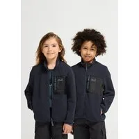 Jack Wolfskin Fleecejacke LITE CURL FZ K mit aufgesetzter Brusttasche mit Zipper, atmungsaktiv, wasserabweisend