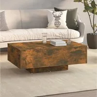 furnicato Couchtisch aus Holzwerkstoff 85 x 55 x 31 cm in Räuchereiche (1-St), Feuchtigkeitsbeständiger Wohnzimmertisch mit glatter Oberfläche