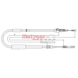 Metzger Handbremsseil hinten links Audi A2 10.7514