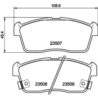 Hella Bremsbel?ge vorne Daihatsu Subaru Suzuki