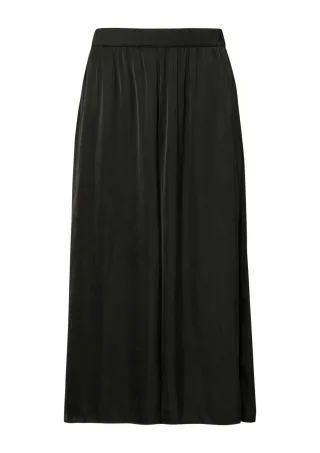 s.Oliver Red Label - Marlenehose mit weitem Bein und elastischem Bund schwarz - Gr. - 46