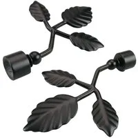 Liedeco Gardinenstangen-Endstück Bacchus, Gardinen, (Set, 2-St), für Gardinenstangen Ø 16 mm