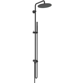 Ideal Standard Duschsystem Ceratwist T25 M ohne Armatur Stick-HB und runde Kopfbrause Silk Black, BE BE206XG