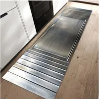 Primedeco Teppich Küchenteppich Metallrahmen PVC rutschfest abwaschbar Läufer, Rechteckig, Höhe: 3 mm, Pflegeleicht & Wasserabweisend