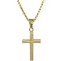 trendor Kreuzkette 75274, Kreuz-Anhänger Gold 333 8 Kt. + Goldplattierte Silber