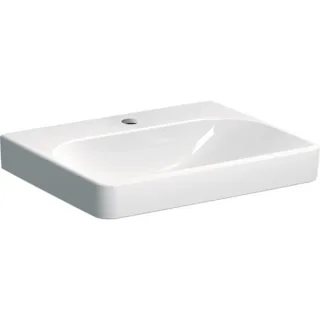 Geberit Smyle Square Waschtisch, 60x48cm mit Hahnloch, ohne Überlauf., weiss, 501732001 501732001