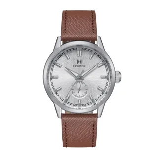 Heritor Automatikuhr Argento mit Lederarmband