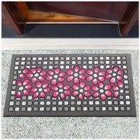 ANRO Fußmatte Rutschfeste Gummibasis Türmatte Schmurzfangmatte, eckig, Höhe: 8 mm, 3D-Effekt Größe 40x68cm