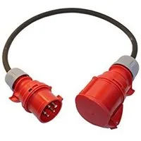 maxgo® CEE Adapterleitung 400V 16A Stecker auf 32A Dose 5G1,5 H07RN-F 0,5m Elektro-Kabel