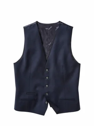 Mey & Edlich Herren Power Move-Anzugweste Blau 53 % Polyester, 43 % Schurwolle, 4 % Elasthan