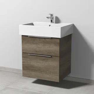 Sanipa 3way Waschtischunterbau zu Duravit Vero Air Waschtisch mit 2 Auszügen, Eiche-Nebraska UM43337