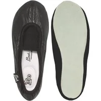 Beck Schläppchen Echt-Leder mit Ledersohle Gymnastikschuh und Wildledersohle