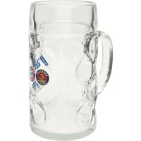 FC Bayern München Gläser-Set FC Bayern München I Maßkrug 1l I Durchsichtig, Glas