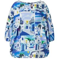 Ulla Popken Tunika Bluse Santorini Oversized U-Boot-Ausschnitt