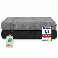 Komfortec Saunatuch Frotte aus 100% Baumwolle, Frottee (Packung, 2-St), 80x200 Saunatücher set XXL, Weich, Schnelltrocknend