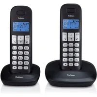 Profoon PDX-1120 Festnetztelefon (Mobilteile: erweiterbar 1-5, DECT-Telefon, erweiterbar, 50Nr. Speicher inkl. Basisstation & Zubehör)