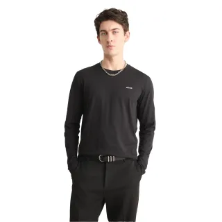 Hugo - "Derol" T-Shirt für Herren, Baumwolle, Langärmlig (Schwarz)