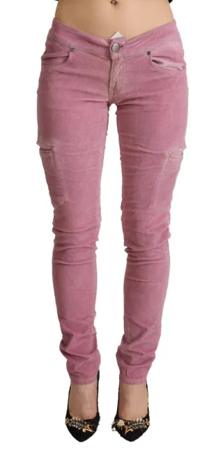 Corduroy Skinny Jeans Rosa