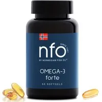 NFO Omega 3 Forte- mit hoher Dosierung an EPA, DHA & Vitamin E Kapsel Softgel, 1 er Packung à 60 St., 74 g, in Ethylester-Form, aus premium Fischöl aus Norwegen