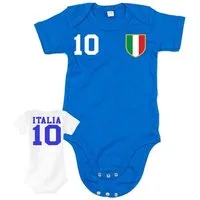 Blondie & Brownie Strampler Italien Kinder Baby Sport Trikot Body Fussball Meister WM EM