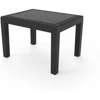 Ipae-Progarden Gartentisch Jack Beistelltisch Kunststoff Rechteck 59x46x40cm Garten Außen Lounge