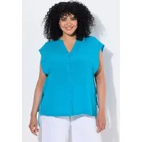 Ulla Popken Longbluse Bluse Bindeband Oversized Tunika-Ausschnitt