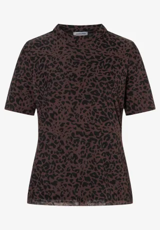 MORE & MORE - Mesh Shirt 2279_twotone_leo_print - Gr. - 38