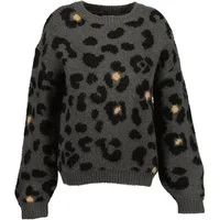 Blue Seven Strickpullover Materialmix, Animal-Jacquardmuster
