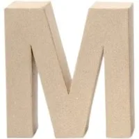 Glorex Deko-Buchstaben Glorex Papp-Buchstabe M 17,5 x 5,5 cm