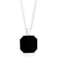 Kuzzoi Kette mit Anhänger Emaille Anhänger Quadrat 925 Sterling Silber