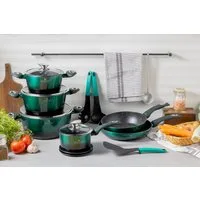 Edenberg Topf-Set Stylische Töpfe in 5 Farben – Modernes Design & Hervorragende Qualität, Keramik, Aluminiumguss, Edelstahl (Verleihen Sie Ihrer Küche neuen Glanz und genießen Sie jeden Kochmoment mit einem Topfset, das Stil, Qualität und Alltagstaug