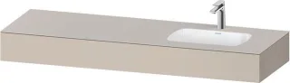Duravit Qatego Einbauwaschtisch mit Konsole Taupe Matt 1600x550x170 mm - QA4694091910000 QA4694091910000