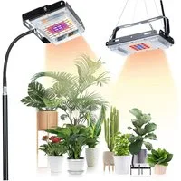 Sunicol Pflanzenlampe LED Vollspektrum mit Ständer, Höhenverstellbar, Zeitschaltuhr 3/6/12H, 6 Lichtstärken LED Wachstumslampe für Pflanzen, Gemüse