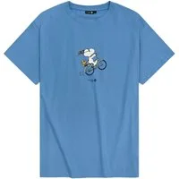 Bavarian Caps T-Shirt Bavarian Caps T-Shirt "Peanuts: Radln" - blau (T-Shirt, T-Shirt)