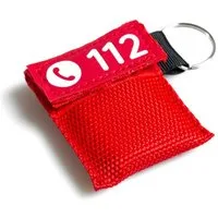 FLEXEO Erste-Hilfe-Set Beatmungstuch als Schlüsselanhänger, (Set, 12 St), Schlüsselanhänger