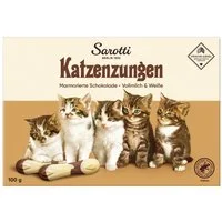Sarotti Schokolade, Sarotti Katzenzungen Weiße und Vollmilchschokolade marmoriert 100g