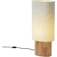 Qazqa Stehlampe Lamel, ohne Leuchtmittel, Warmweiß, QAZQA Stehlampe, e27, Naturel, Holz, Japandi