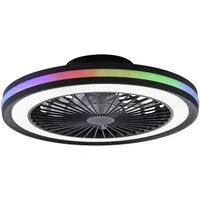 JUST LIGHT LED Deckenleuchte LED Deckenventilator BRANDON, Bedienbar Fernbedienung, 1 x LED-Board/ 36Watt, warmweiß, warmweiß - kaltweiß Deckenventilator Fernbedienung