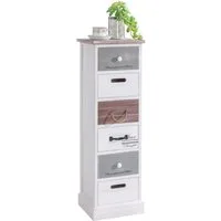 CARO-Möbel Kommode AVIANO, Kommode AVIANO Schubladenkommode 6 Schubladen Kommode Vintage