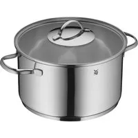 WMF Fleischtopf Aparto Kochtopf mit Deckel, 24 cm, Cromargan Edelstahl Rostfrei 18/10 (1-tlg., 24 cm), wärmereduzierende Griffe, tropffreies Ausgießen