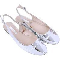 Sarcia.eu Silberfarbene, glänzende Ballerinas leicht weiche Inneneinlage 39 EU Ballerina