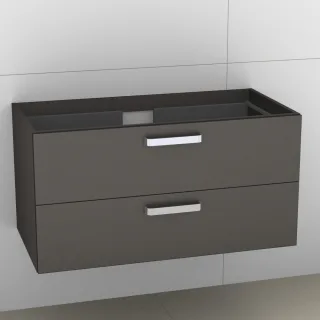 Artiqua 414 Waschtischunterschrank für Venticello 4104Aj, 4104AL Stahlgrau Metallic, 414-WU2L-V106-7 414-WU2L-V106-7141-88