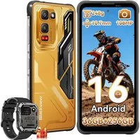 blackview FORT 5 Android 16, 108 MP Hauptkamera incl. W60 AI Outdoor Smartphone (6,78 Zoll, 256 GB Speicherplatz, 108 MP Kamera, Android 16, 108MP, 120Hz, IP68/IP69K, NFC, Night vision)